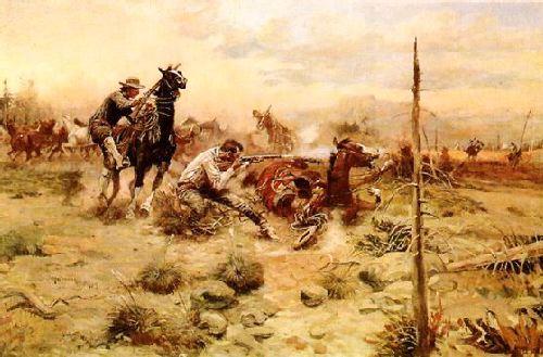 Charles M Russell When Horse Flesh Comes High Germany oil painting art